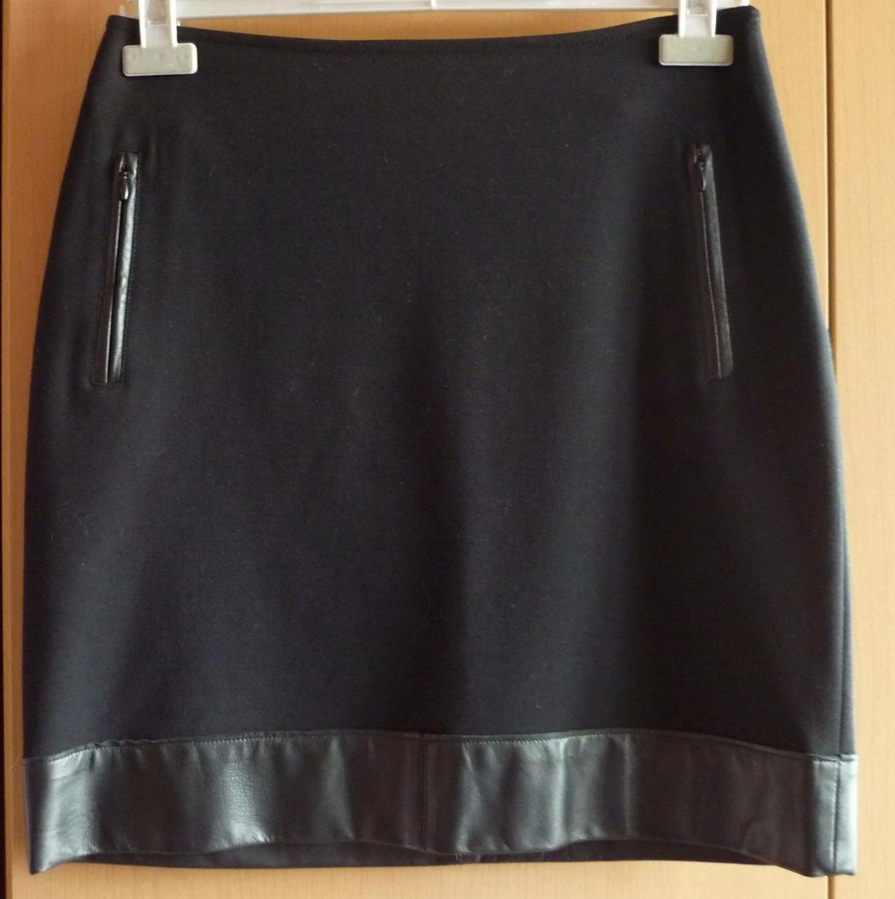 Black skirt made from 2 materials – photo 2